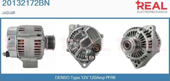 REAL 20132172BN - Alternator autospares.lv