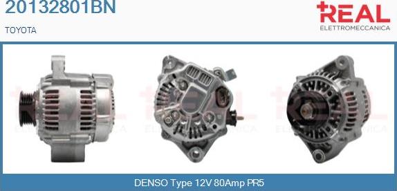 REAL 20132801BN - Alternator autospares.lv