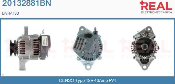 REAL 20132881BN - Alternator autospares.lv