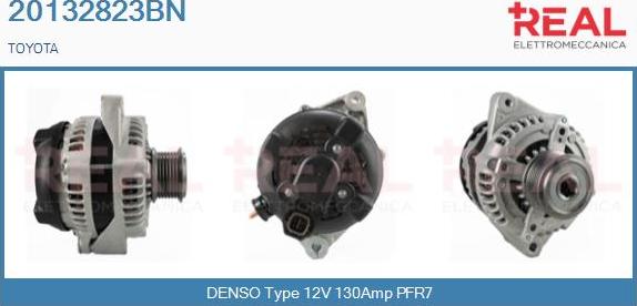 REAL 20132823BN - Alternator autospares.lv