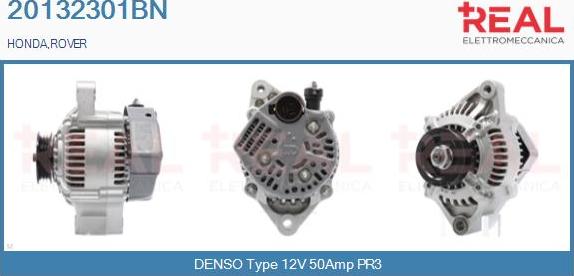 REAL 20132301BN - Alternator autospares.lv