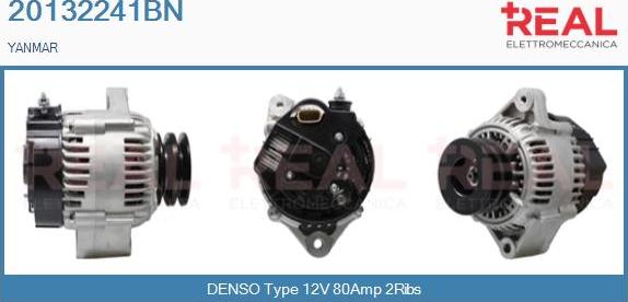 REAL 20132241BN - Alternator autospares.lv