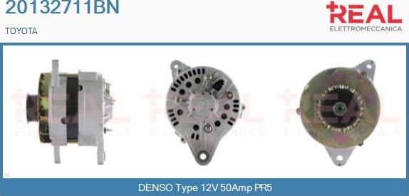 REAL 20132711BN - Alternator autospares.lv