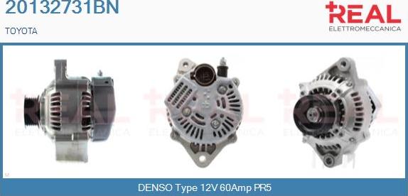 REAL 20132731BN - Alternator autospares.lv