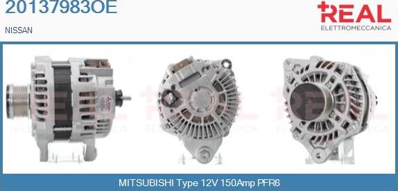 REAL 20137983OE - Alternator autospares.lv