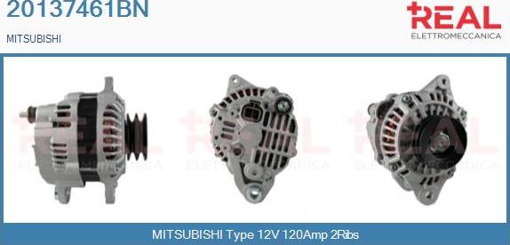 REAL 20137461BN - Alternator autospares.lv