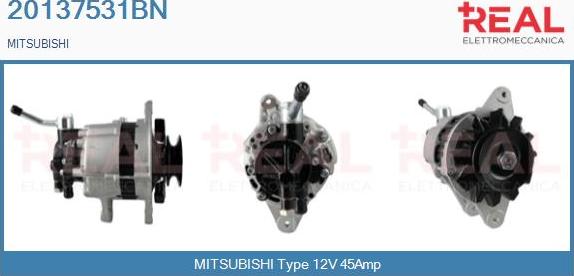 REAL 20137531BN - Alternator autospares.lv