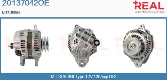 REAL 20137042OE - Alternator autospares.lv