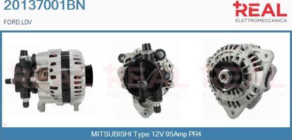 REAL 20137001BN - Alternator autospares.lv