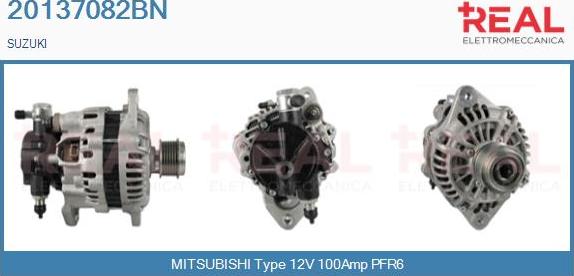 REAL 20137082BN - Alternator autospares.lv