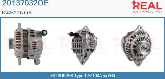 REAL 20137032OE - Alternator autospares.lv