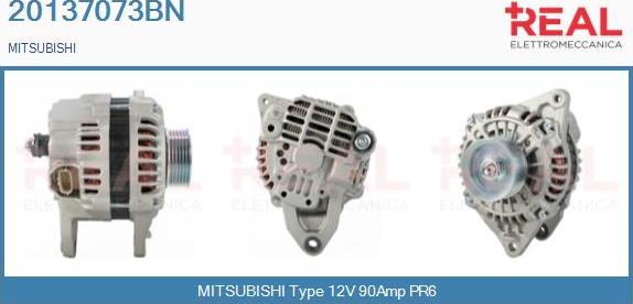 REAL 20137073BN - Alternator autospares.lv