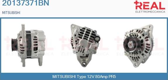 REAL 20137371BN - Alternator autospares.lv