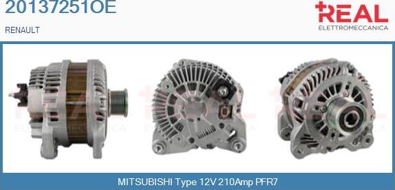 REAL 20137251OE - Alternator autospares.lv