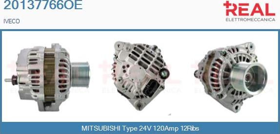 REAL 20137766OE - Alternator autospares.lv