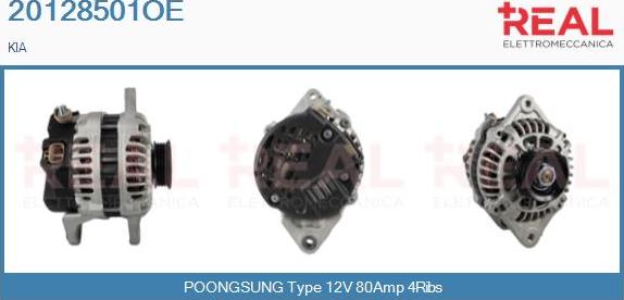 REAL 20128501OE - Alternator autospares.lv