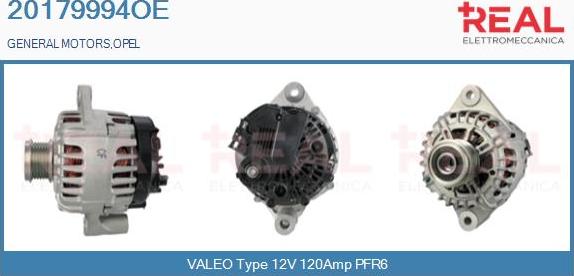 REAL 20179994OE - Alternator autospares.lv