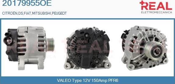 REAL 20179955OE - Alternator autospares.lv