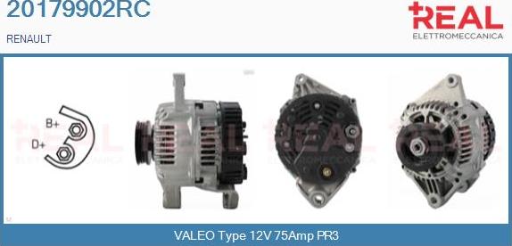 REAL 20179902RC - Alternator autospares.lv