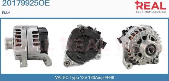 REAL 20179925OE - Alternator autospares.lv