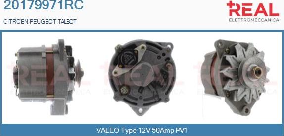 REAL 20179971RC - Alternator autospares.lv