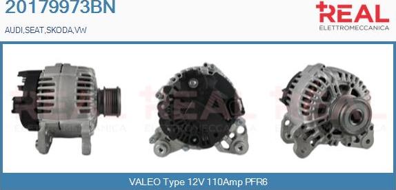 REAL 20179973BN - Alternator autospares.lv