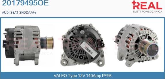 REAL 20179495OE - Alternator autospares.lv