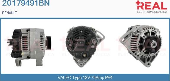 REAL 20179491BN - Alternator autospares.lv