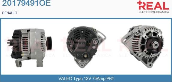 REAL 20179491OE - Alternator autospares.lv