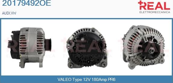 REAL 20179492OE - Alternator autospares.lv