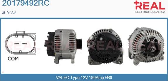 REAL 20179492RC - Alternator autospares.lv