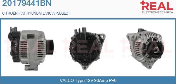 REAL 20179441BN - Alternator autospares.lv