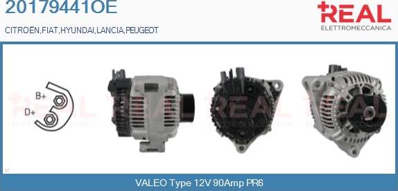 REAL 20179441OE - Alternator autospares.lv