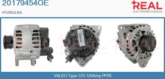 REAL 20179454OE - Alternator autospares.lv