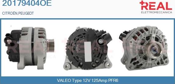 REAL 20179404OE - Alternator autospares.lv