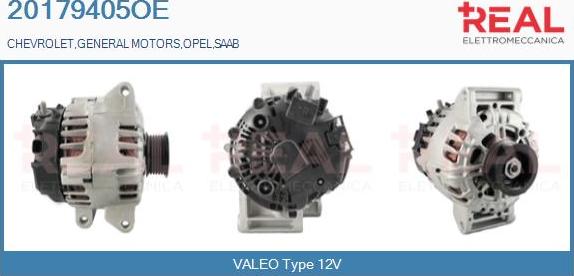 REAL 20179405OE - Alternator autospares.lv