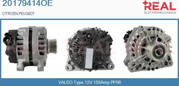 REAL 20179414OE - Alternator autospares.lv