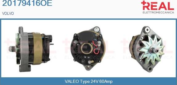 REAL 20179416OE - Alternator autospares.lv