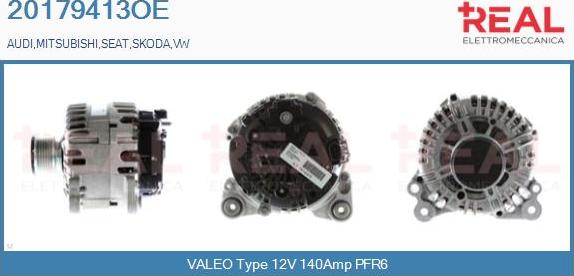 REAL 20179413OE - Alternator autospares.lv