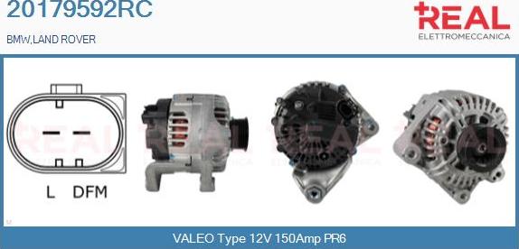 REAL 20179592RC - Alternator autospares.lv