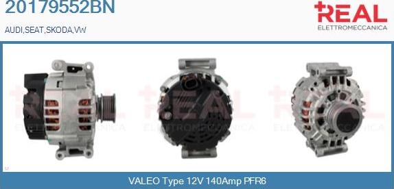 REAL 20179552BN - Alternator autospares.lv