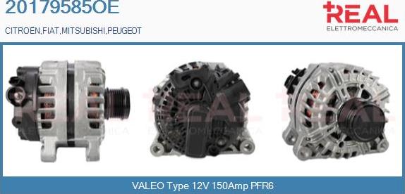 REAL 20179585OE - Alternator autospares.lv