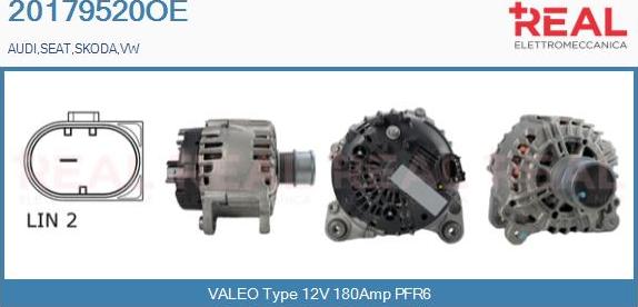 REAL 20179520OE - Alternator autospares.lv