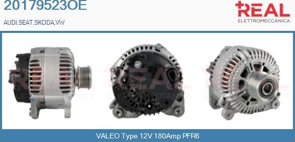 REAL 20179523OE - Alternator autospares.lv