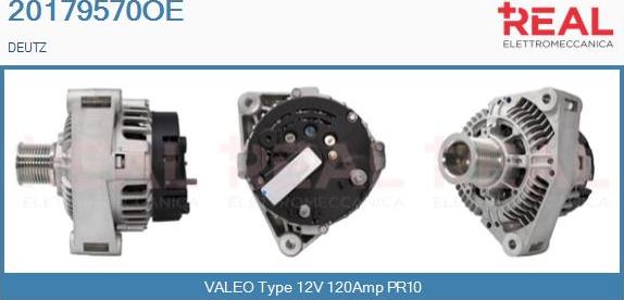 REAL 20179570OE - Alternator autospares.lv