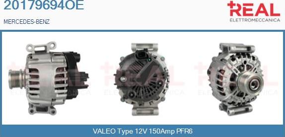 REAL 20179694OE - Alternator autospares.lv