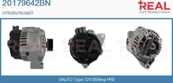 REAL 20179642BN - Alternator autospares.lv