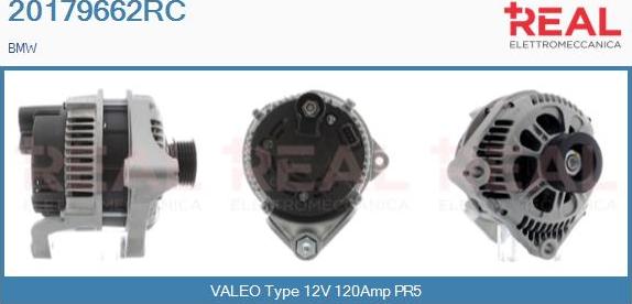 REAL 20179662RC - Alternator autospares.lv