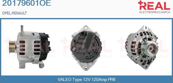 REAL 20179601OE - Alternator autospares.lv