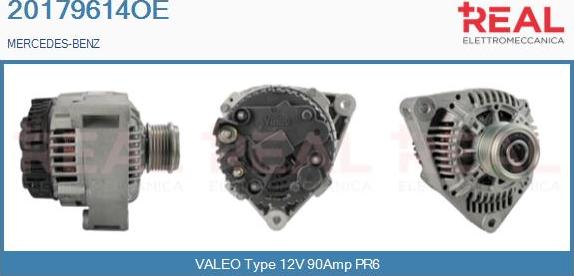 REAL 20179614OE - Alternator autospares.lv